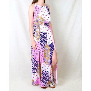 Promesa Patchwork Maxi Dress